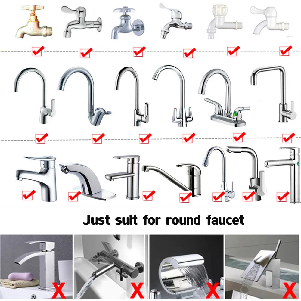 Water Saving Tap Rotatable Kitchen Faucet Extender Adjustable Adapter Sink Faucet Extenders Filter Bathroom Sink Accessories