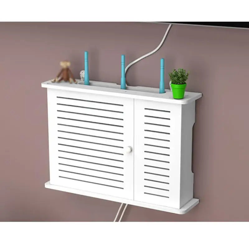 Punch-free Double Layers Wall Shelf TV set-top Box Rack Living Room Router Wall Hanging Storage Box Wireless Wifi Router Shelf