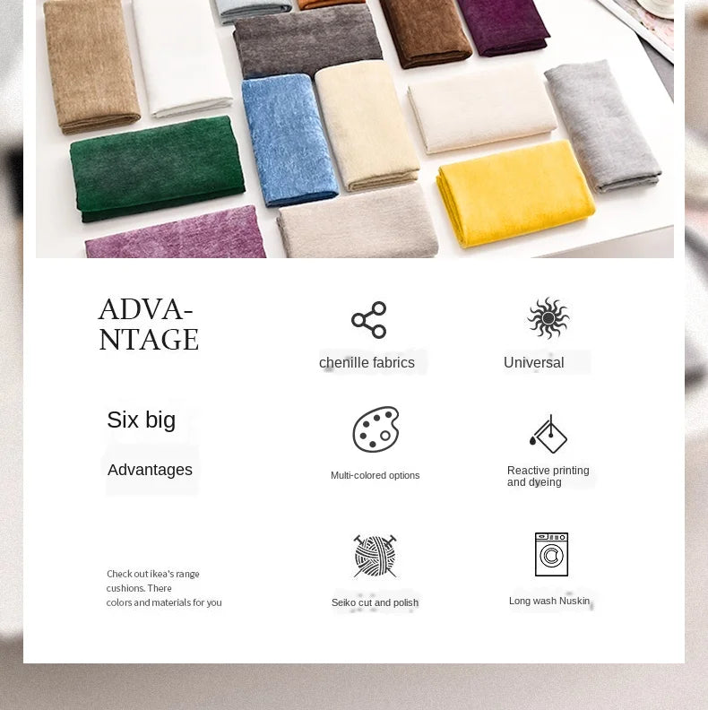 Anti-cat Scratch Chenille Fabric By The Meter for Upholstery Sofa Furniture Curtain Tablecloth Sewing Thick Wear-resistant Cloth