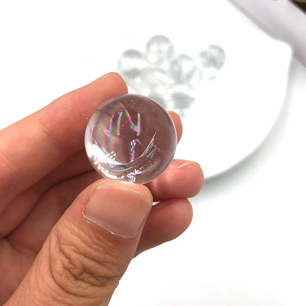 1pc Natural Stone Small Clear Quartz Sphere Crystal Ball Crystals Stone Rainbow Reiki Home Room Decoration Energy Spiritual Gift