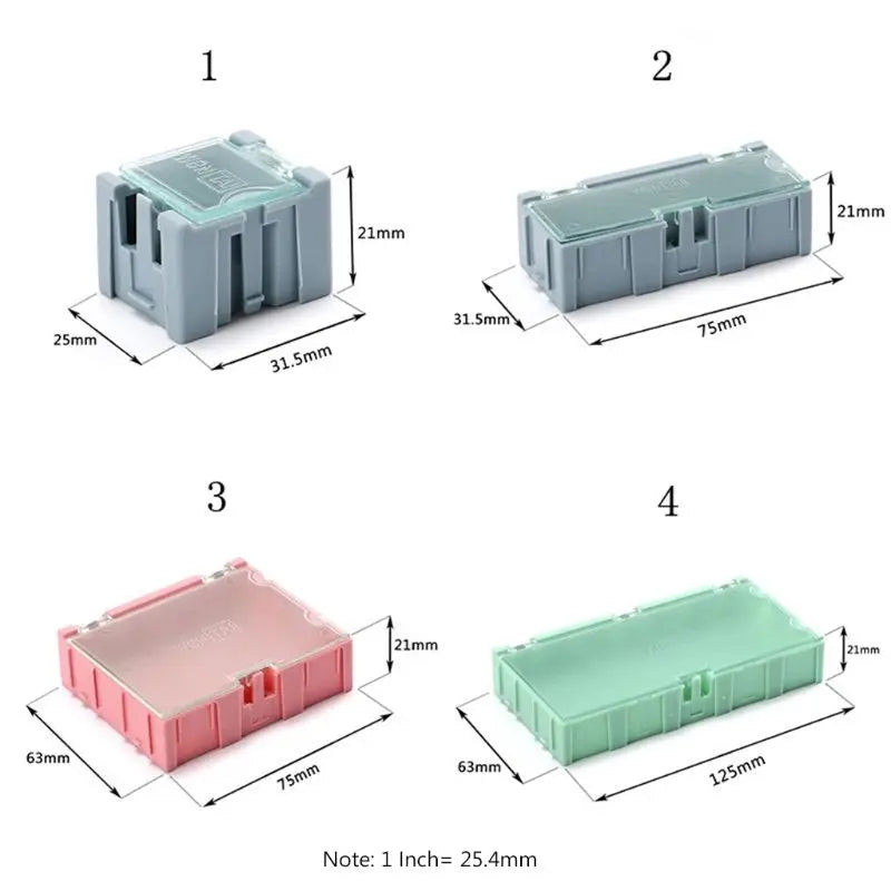 9pcs/set SMD Container SMT IC Electronic Component Mini Storage Box Jewelry Case K0AB