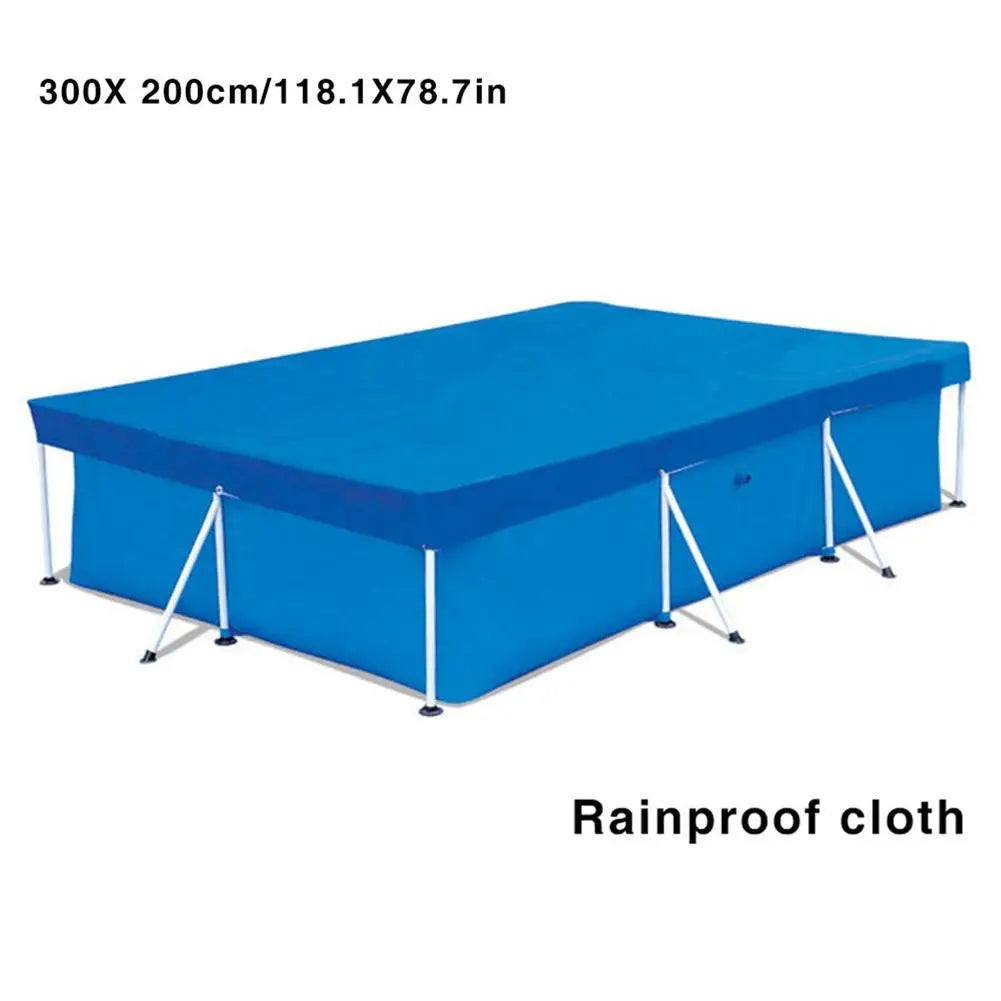 Swimming Pool Cover Rectangular Waterproof Dustproof Garden Outdoor Pool Tub Covers Bubble Film Blanket Accessories Pool Cover