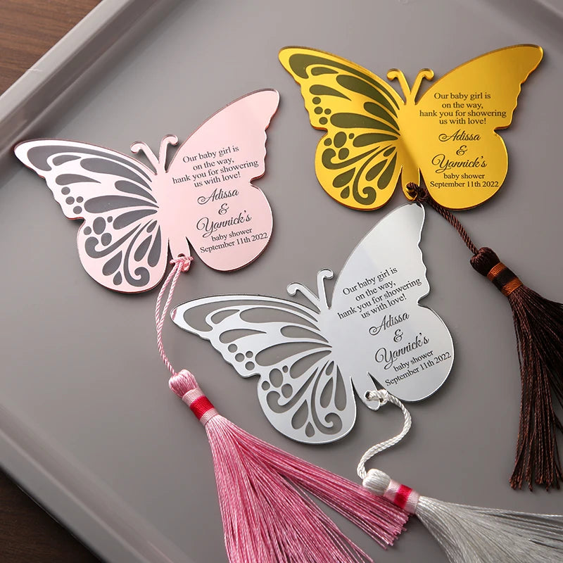 1 PCS Butterfly Mirror , Wedding Party Favors, Sweet 16 Years Gift, Personalized Mirror , Baby Shower Favors, Acrylic Mirror