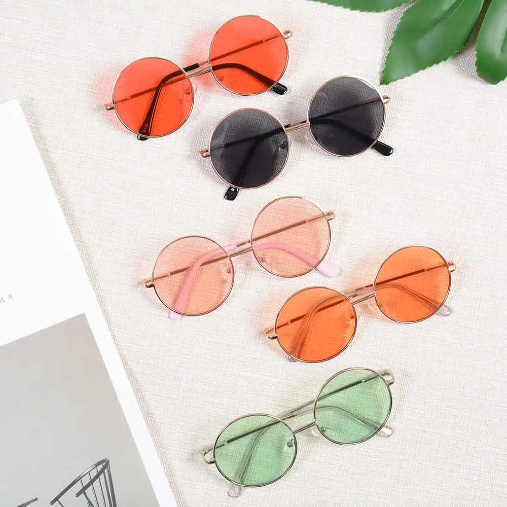 Retro Round Sunglasses Children 2-8 Years Old Baby Glasses British Style Metal Sun Sunglasses Visor Mirror Uv400