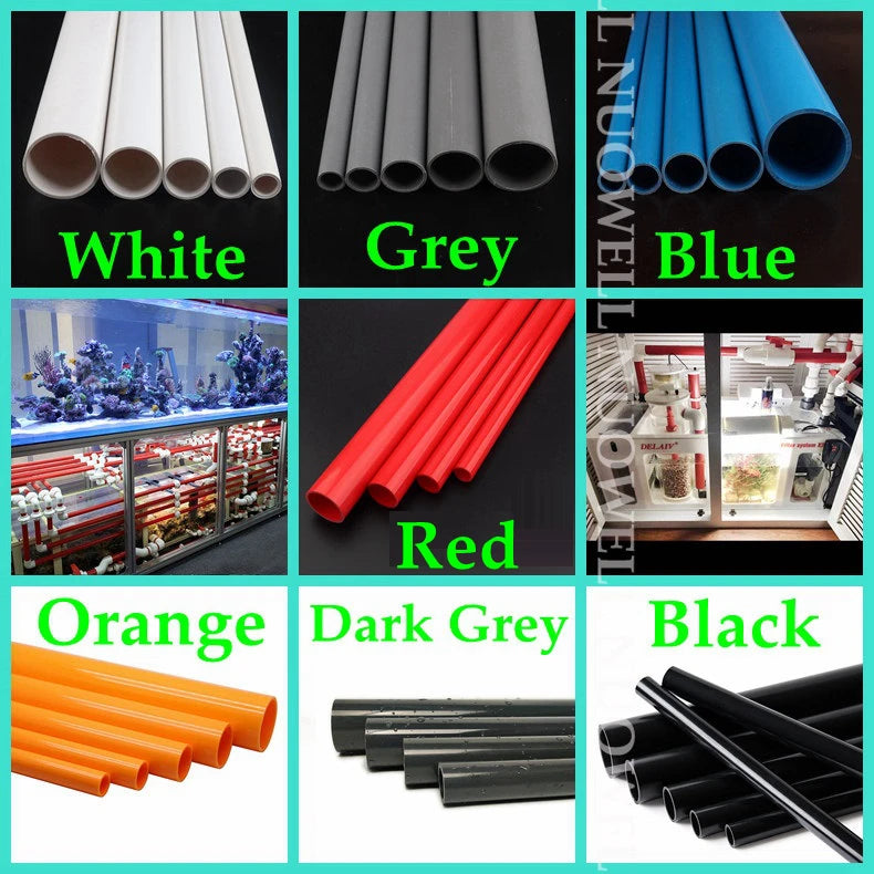 2Pcs 50CM Length O.D 20-110mm PVC Pipe Garden Irrigation Inlet Pipe Fittings Aquarium Fish Tank Water Supply UPVC Tube