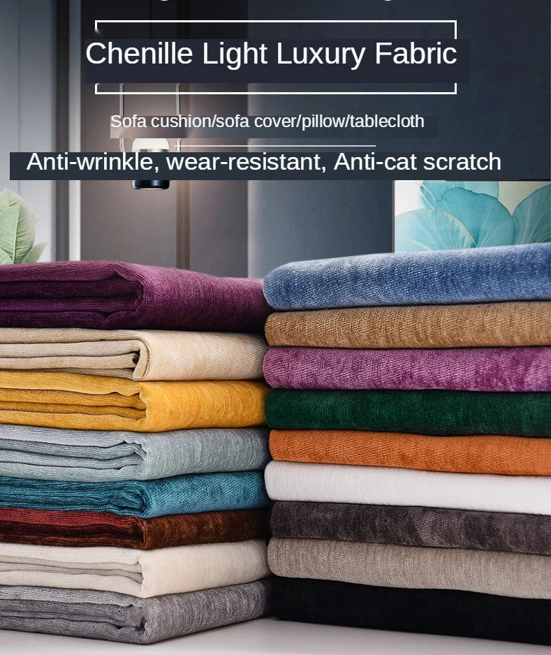 Anti-cat Scratch Chenille Fabric By The Meter for Upholstery Sofa Furniture Curtain Tablecloth Sewing Thick Wear-resistant Cloth