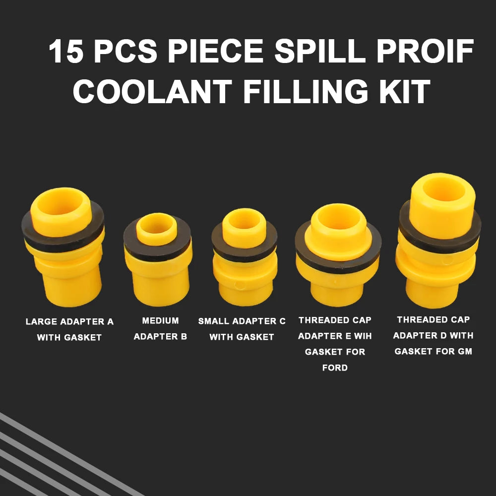 Set Funnel Spout Coolant Filter Filling Kit Brake Bleeder