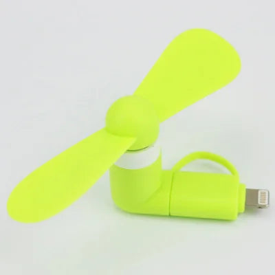 Portable Micro USB Cooling Fan Mute Mini Cooler for Mobile Android and iPhone Cell Phone for Office Outdoor Household Travel
