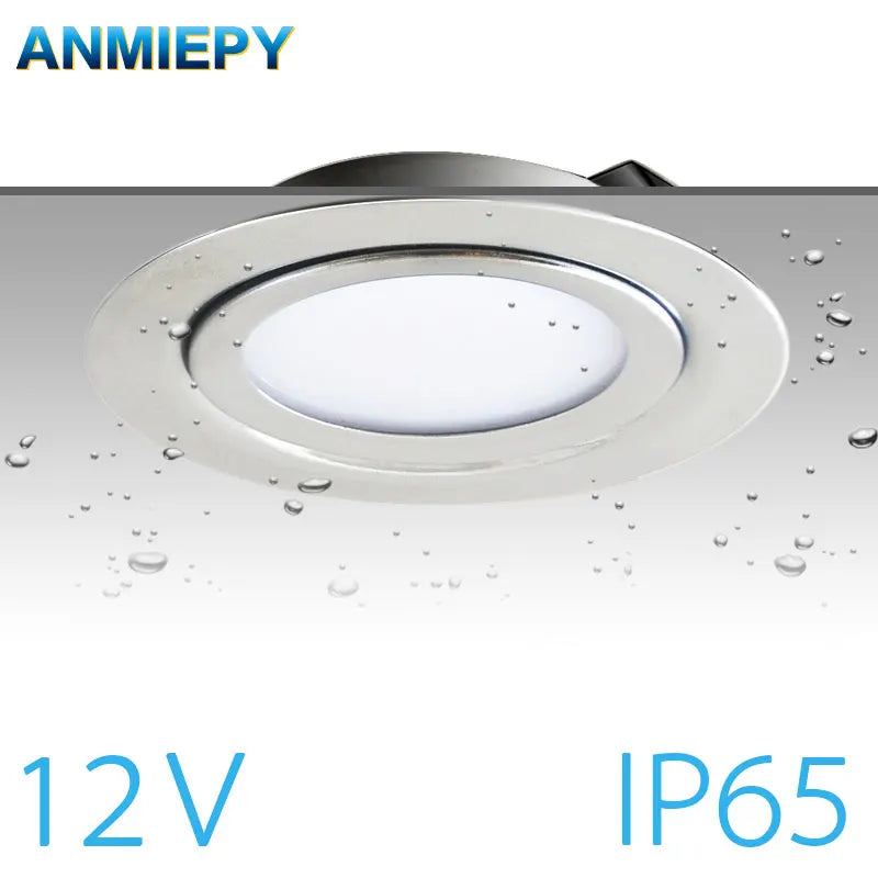IP65 Spotlight 3W 5W 7W DC 12V Stainless Steel 304 LED Safety Voltage ultra-thin Home Kitchen Dining Spot Lighting 14mm Slim