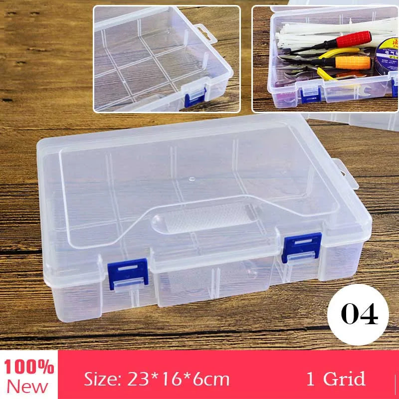 Multi Grids Plastic Detachable Storage Boxes Bins for Tools&Jewelry&Fishing Gear&Screw Desk Organizer cajas de madera