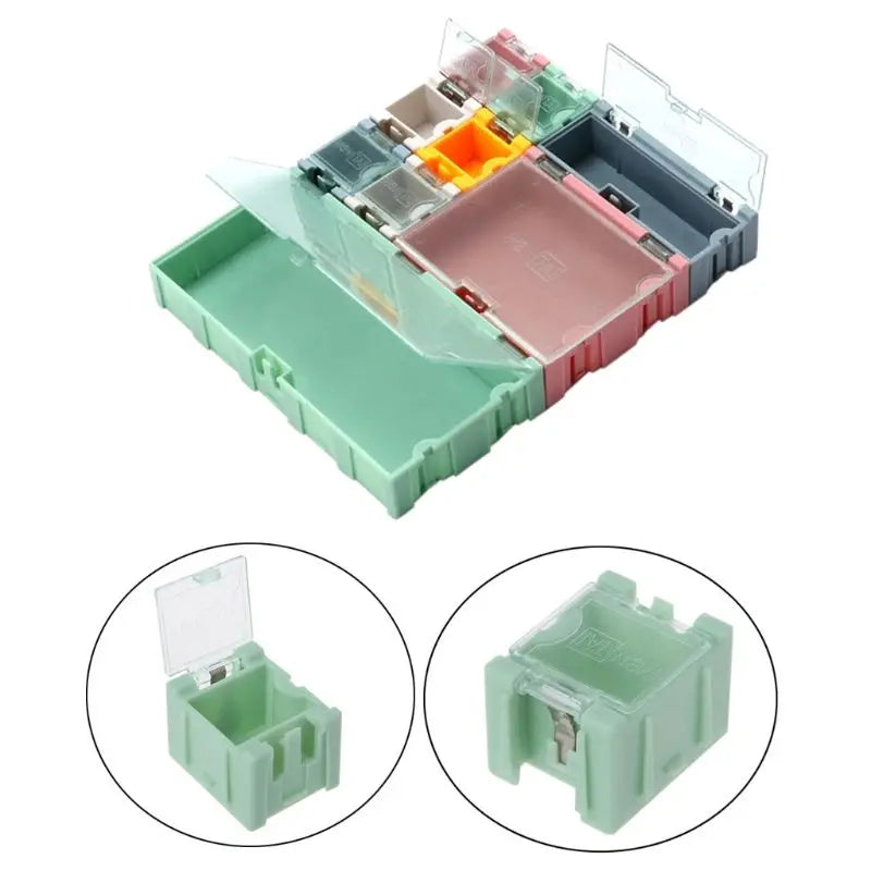 9pcs/set SMD Container SMT IC Electronic Component Mini Storage Box Jewelry Case K0AB