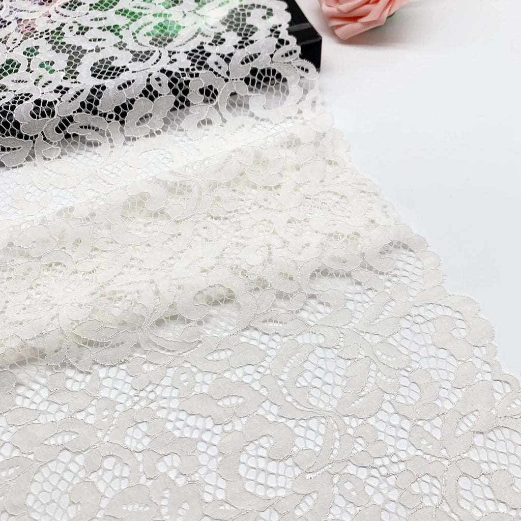 3y/lot Width 23cm White Non-Elastic Non-Stretch Lace Skirt Hem Dress Underwear Sewing Craft DIY Apparel Fabrics Lace Lingerie