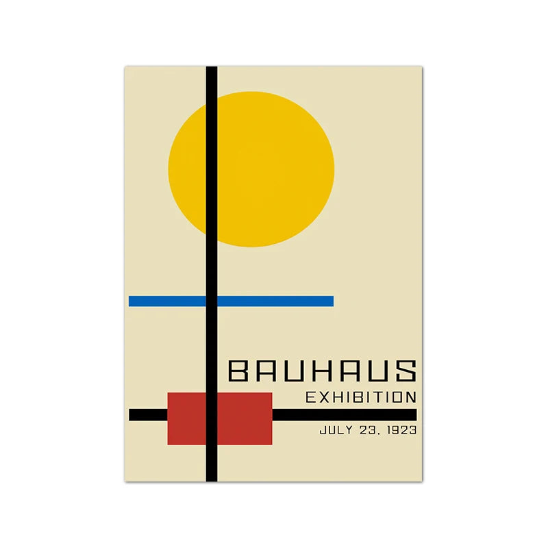 Bauhaus Museum Exhibition Posters and Prints Gallery Wall Art Pictures , Herbert Bayer Art Canvas Painting for Living Room Decor