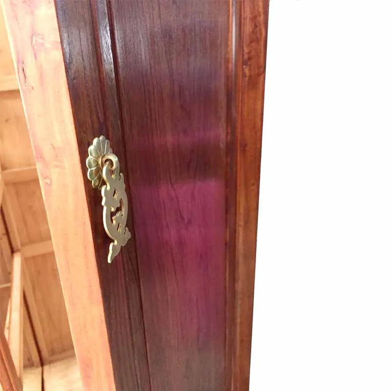 Vintage Fish Shape Small Brass Cabinet Knobs And Handles Handmade Ring Pull Drop Closet Drawer Door Furniture handles