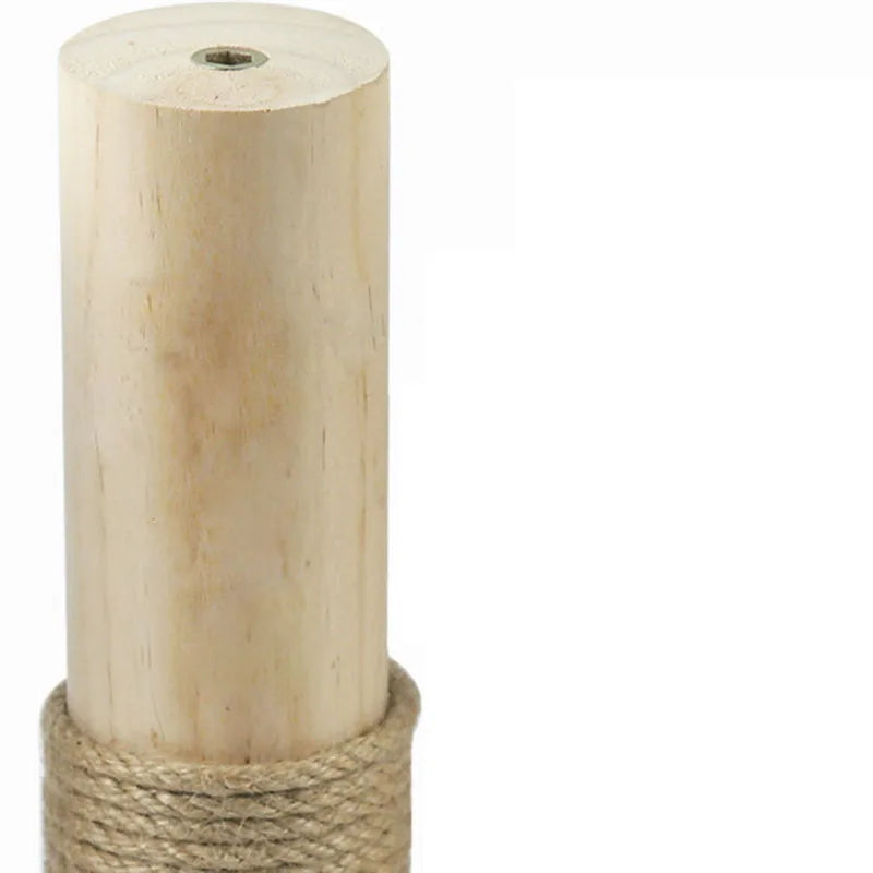 Cat Scratching Post Cat Tree Sisal Solid Wood DIY Cat Climbing Frame Replacement Post Accessories Kitten Toy Tower Scratcher