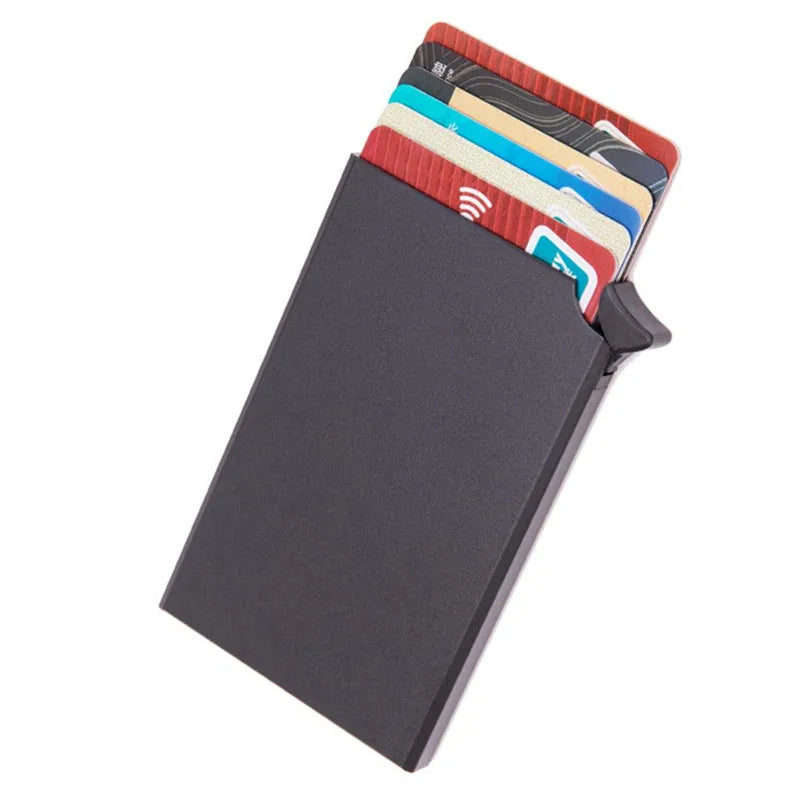 Rfid Wallet aluminum Metal Credit Business Mini Card Wallet 2024 Dropshipping Man Women Smart Wallet Business Card Holder