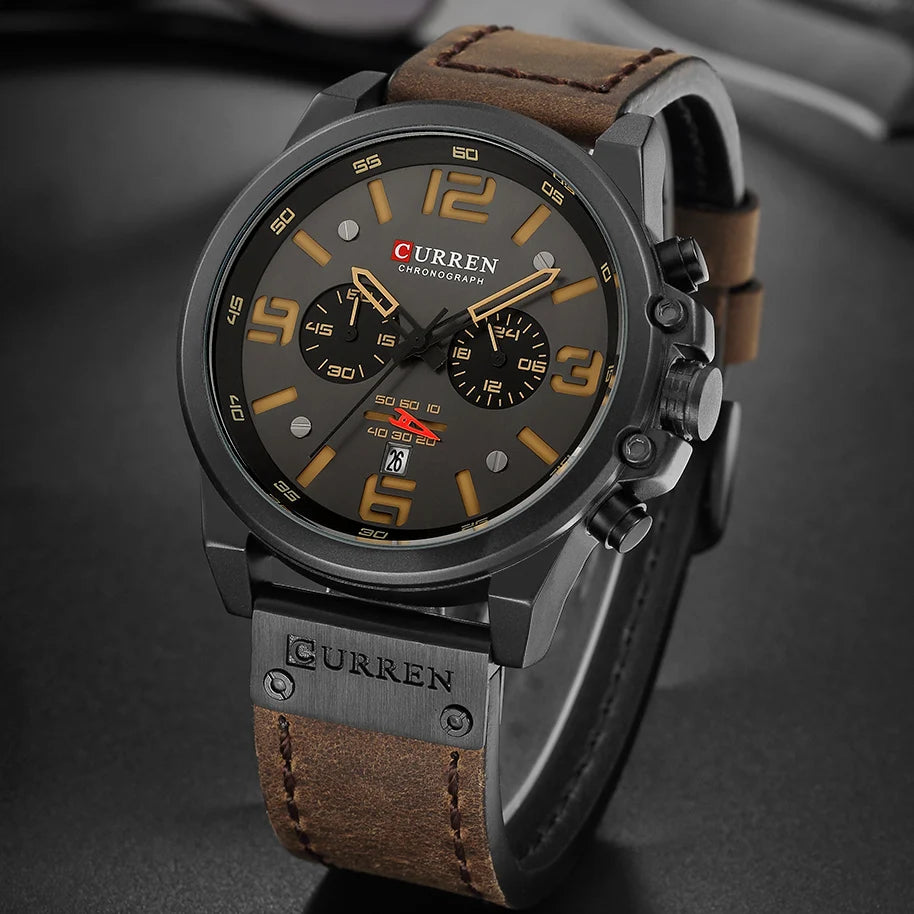 Curren Mens Watches Top Luxury Brand Waterproof Sport Wrist Watch