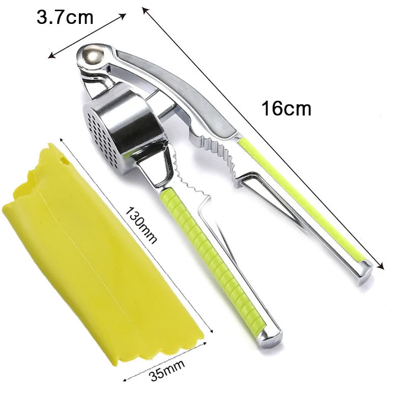 Garlic Press Crusher Ginger Squeezer Vegetables Masher Stainless Steel Handheld Ginger Mincer Kitchen Cooking Tools