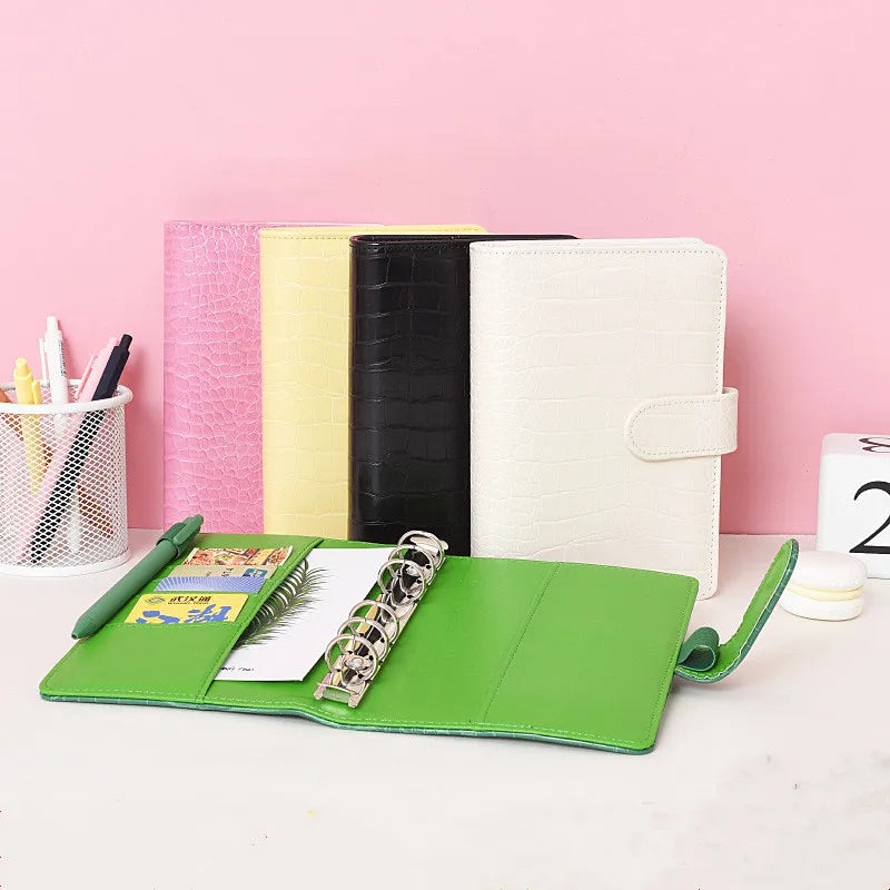 A5/a6 PU Macaroon Crocodile Pattern Loose-leaf Only Cover Binder