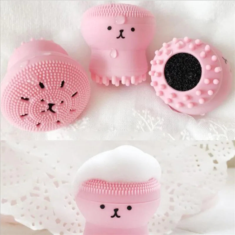 1pc Silicone Face Cleansing Brush Face Washing Product Pore Cleaner Exfoliator Face Brush Washing face Brush Skin Care