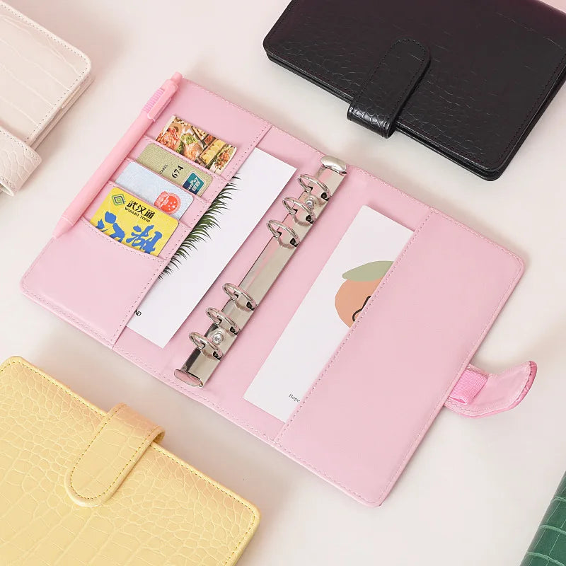 A5/a6 PU Macaroon Crocodile Pattern Loose-leaf Only Cover Binder