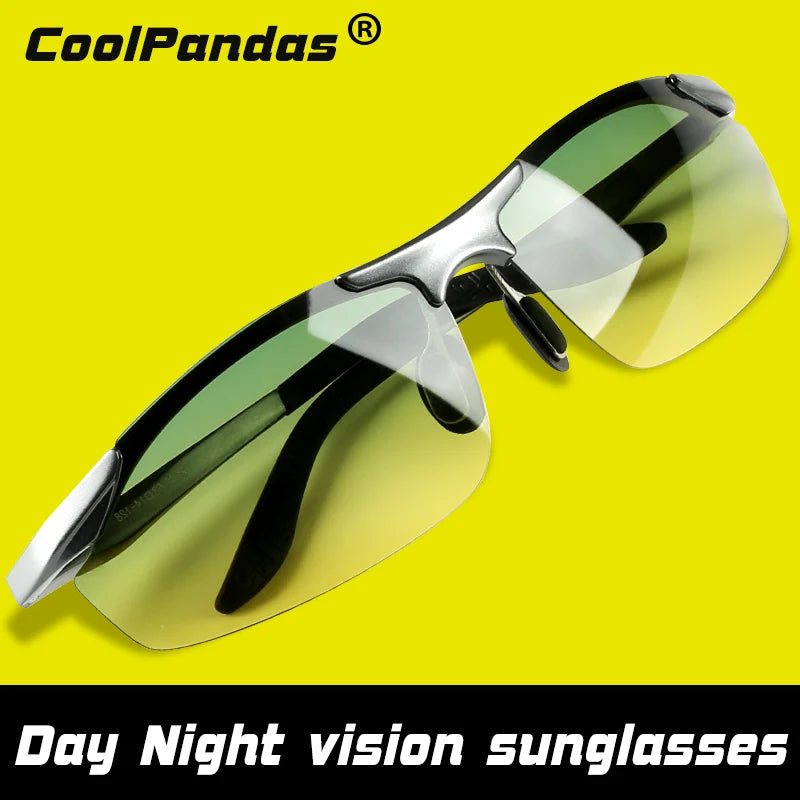 CoolPandas Brand Goggle Men Polarized Sunglasses Safe Driving Day Night Vision Glasses Male Women Eyewear UV400 zonnebril heren