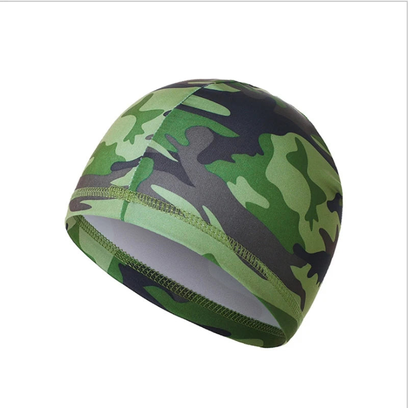WZCX Camouflage Printing Sun Protection Outdoor Cycling Skull Cap Quick Dry Unisex Solid Color Men Cycling Caps Skullies Beanies