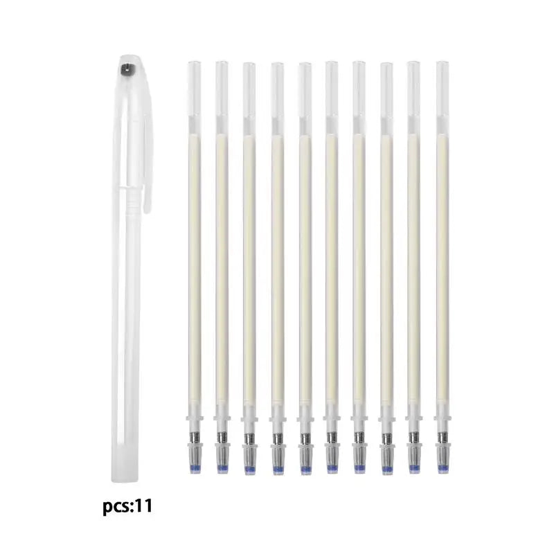 10-21pcs Heat Erasable Magic Marker Pen Fabric Pencil Temperature Disappearing Marker Pens Line Marking DIY Craft Sewing Parts
