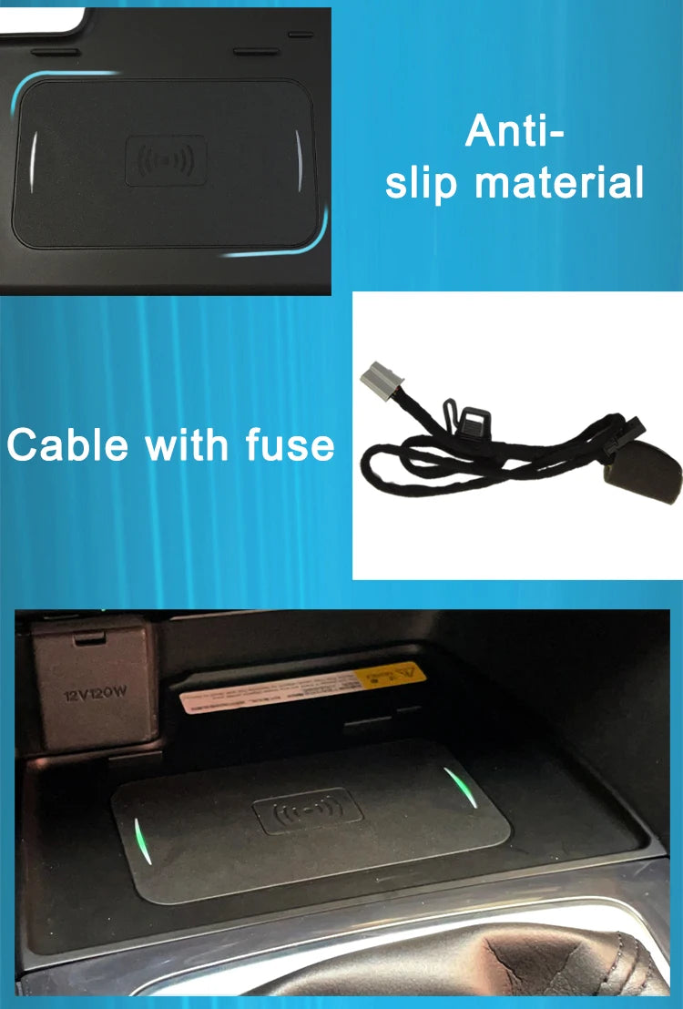 15w Fast Wireless charger pad For Mazda 6 Atenza 2016 2018 phone holder charge adapter mobile stand accessories interior