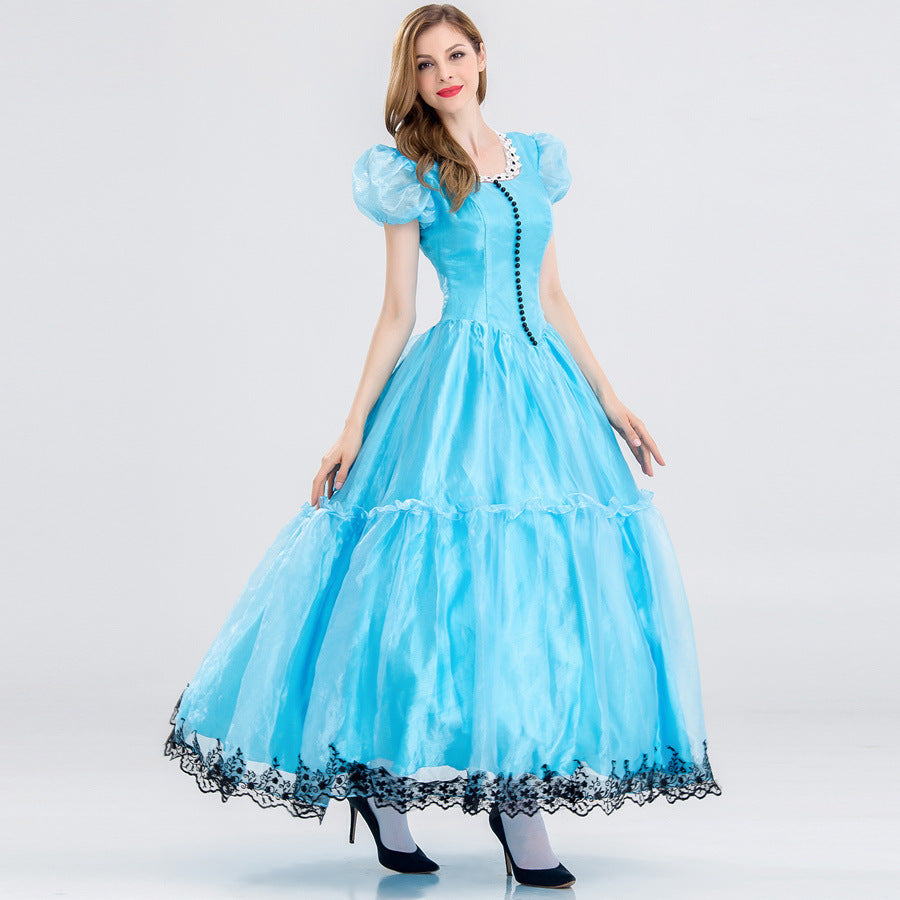 Halloween Costume Stage Costume Bright Cute Alice Fantasy Wonderland Princess Costume Fairy Tale Princess Dress