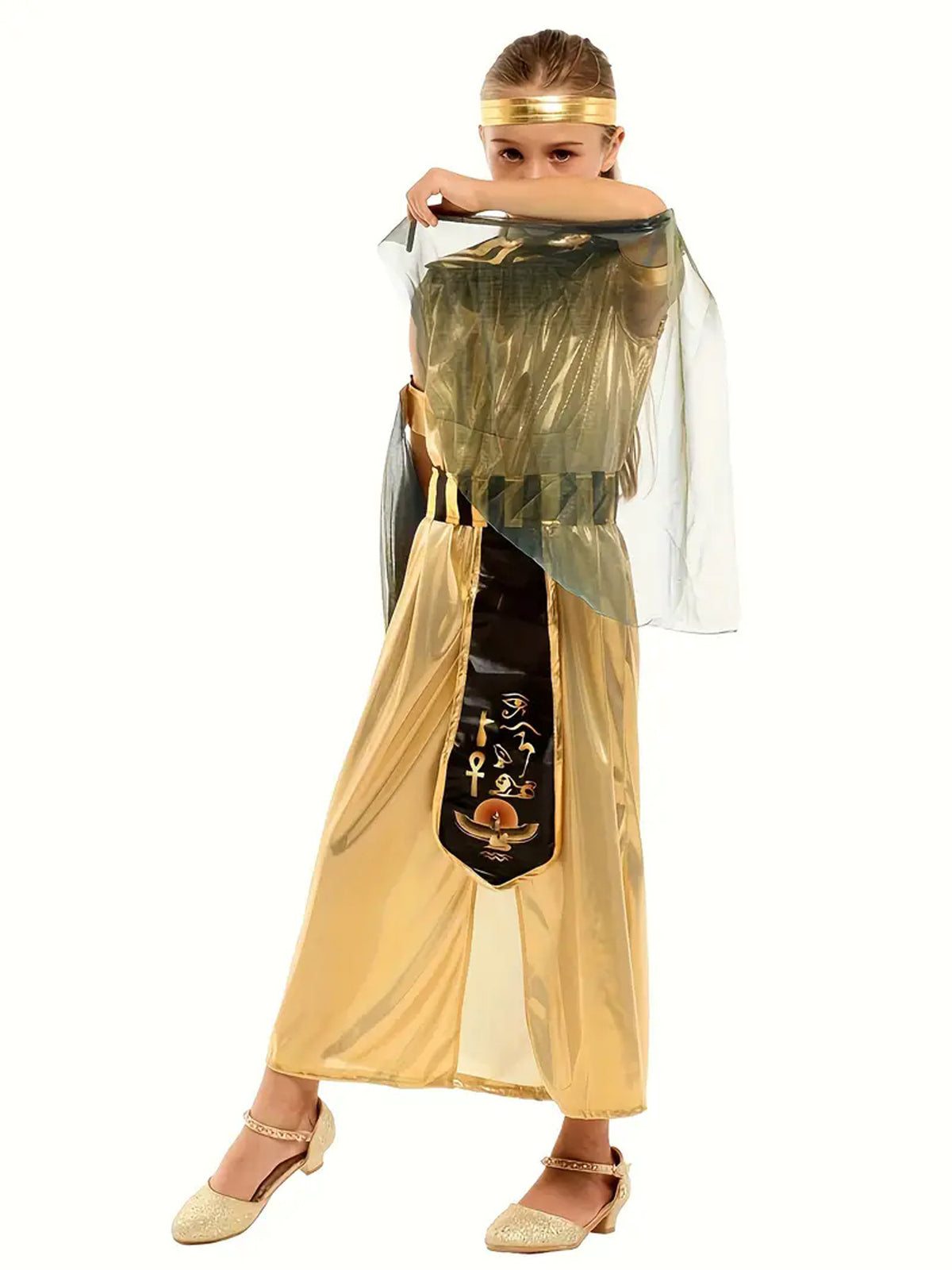Halloween Cosplay Ancient Egyptian Costume Masquerade Egyptian Queen Little Princess Dress Costume