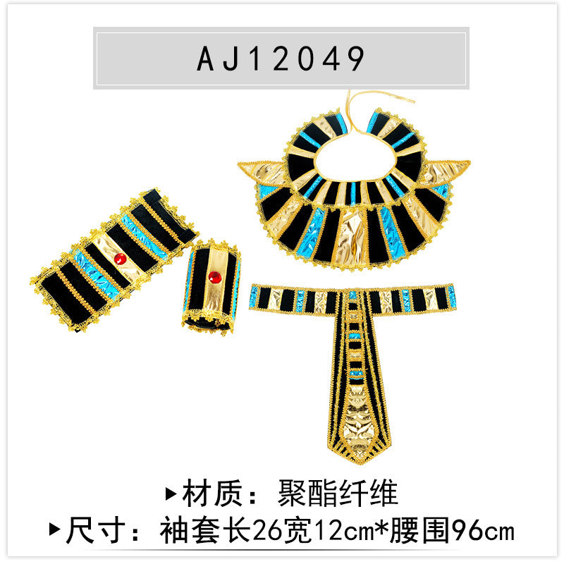 Halloween Holiday Party Pharaoh Queen Cosplay Costume Egyptian Black Festival Halloween Party Costume