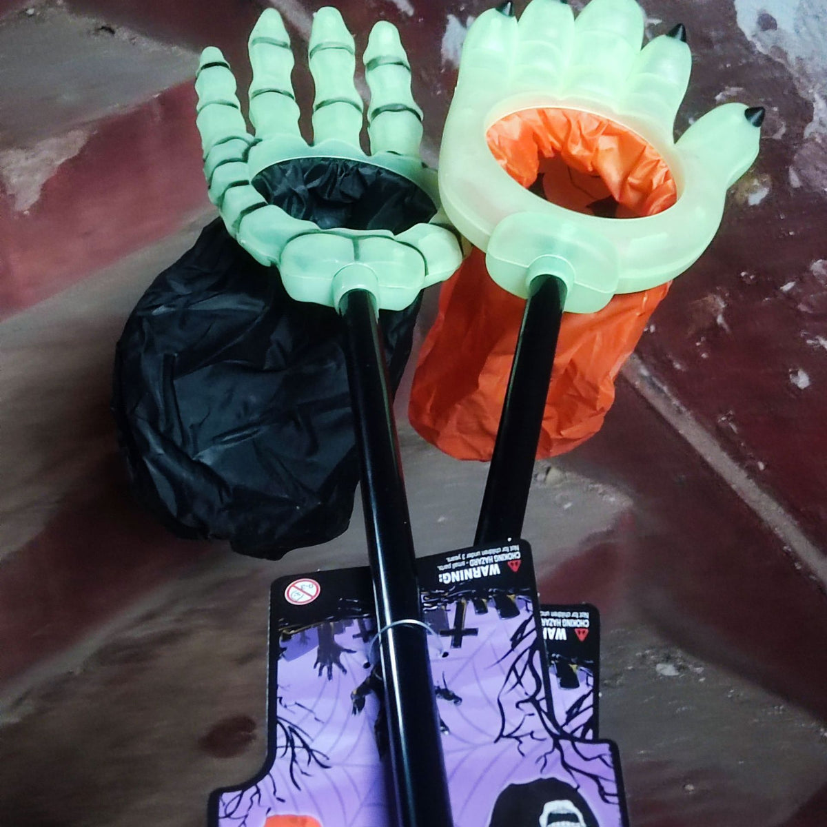 Halloween Kidsren's Candy Props Ghost Festival New Palm Skull Candy Bag Palm Pumpkin Bag Wholesale
