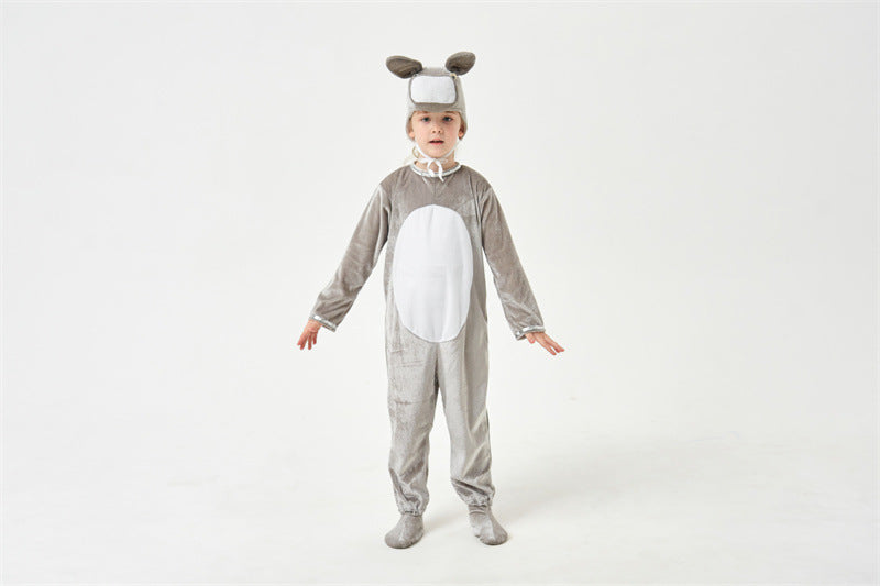 Halloween animals children's little donkey men and women cos animal jumpsuit children's day stage performance clothing