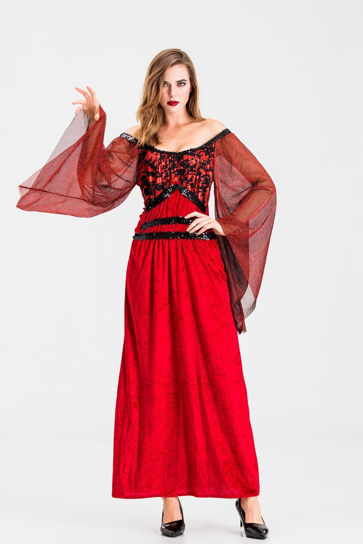 Halloween Masquerade Costume Family Vampire Witch Cos Movie Palace Haunted House Event Costume