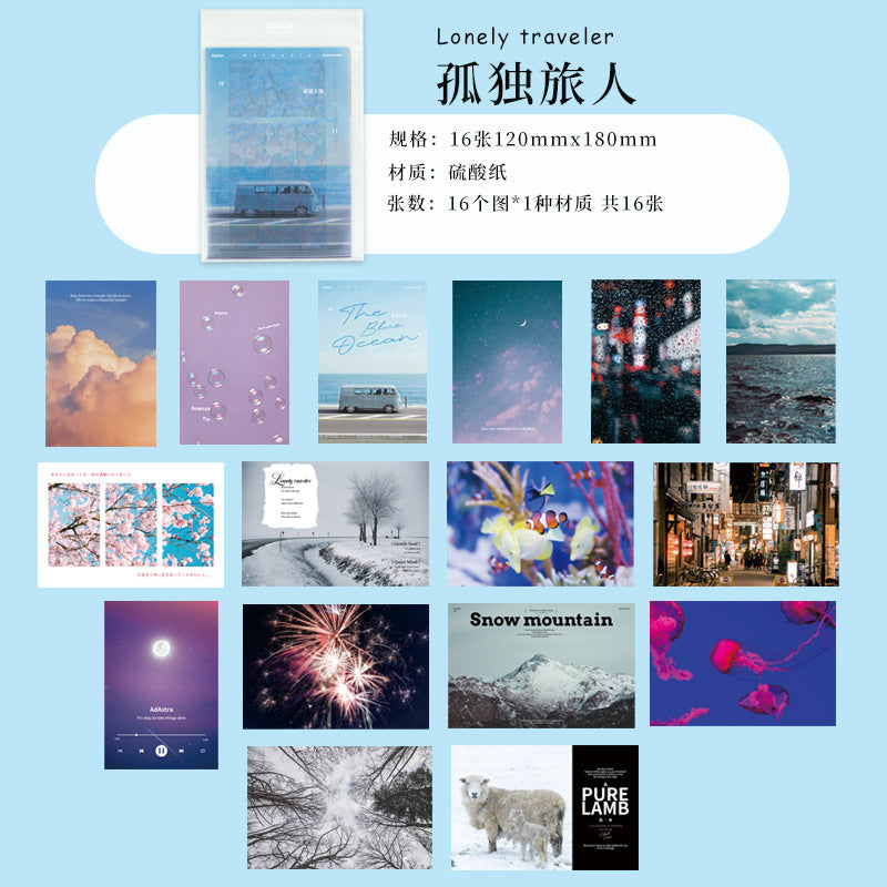 New Style Journal Background Sulfuric Acid Paper Diary Decoration Fresh Style Items Stickers Journal Material Paper Printing