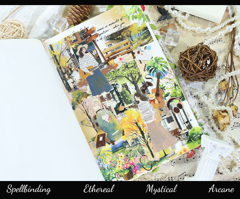 Foreign Trade Cross-Border Hot-Selling Halloween and Christmas Planner Materials DIY Decoration No-Cut Die-Cut Pet Planner Tape