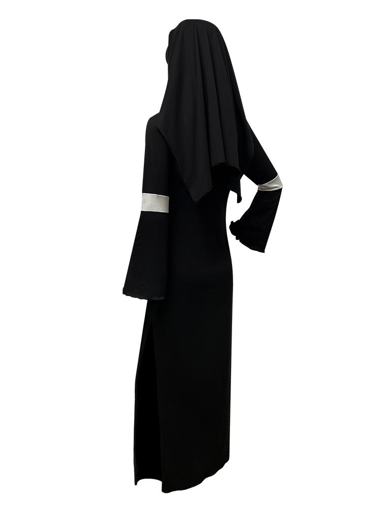 Foreign Trade Adult Female Halloween cos Costume Masquerade Nuns Cosplay Clothing Stage Performance Clothing suit