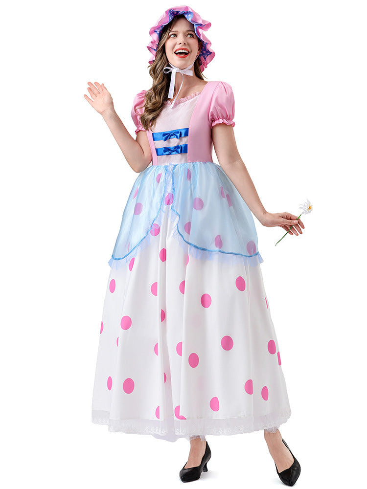 Toy Story Shepherdess Cosplay Costume Anime Character Shepherdess Long Dress Halloween Two-Dimensional Cosplay Costume