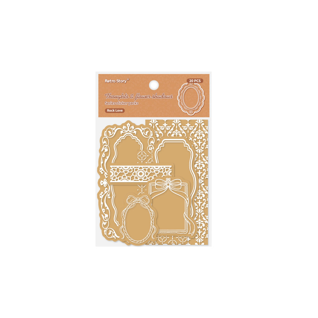 Retro Story Suxi Huaying Series Three-Dimensional DIY Background Decoration Stickers Creative Relief Material Handbook Stickers