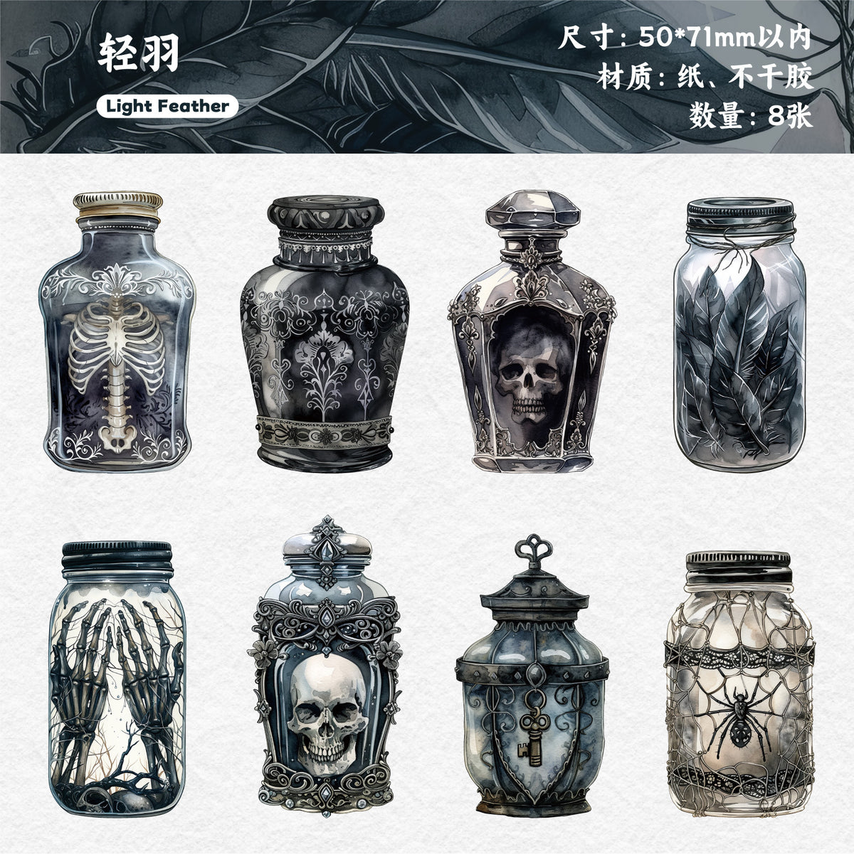 Retrostory Magic Bottle Series DIY Retro Landscaping Stickers Creative Decorative Stickers 8 Handbook Stickers