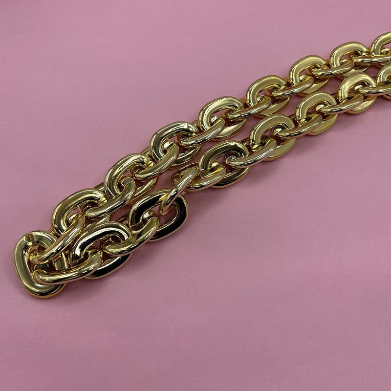 2025 Halloween Christmas Necklace Holiday Party Team Fan Ccb Thick Necklace Exaggerated Hip-Hop Big Gold Chain