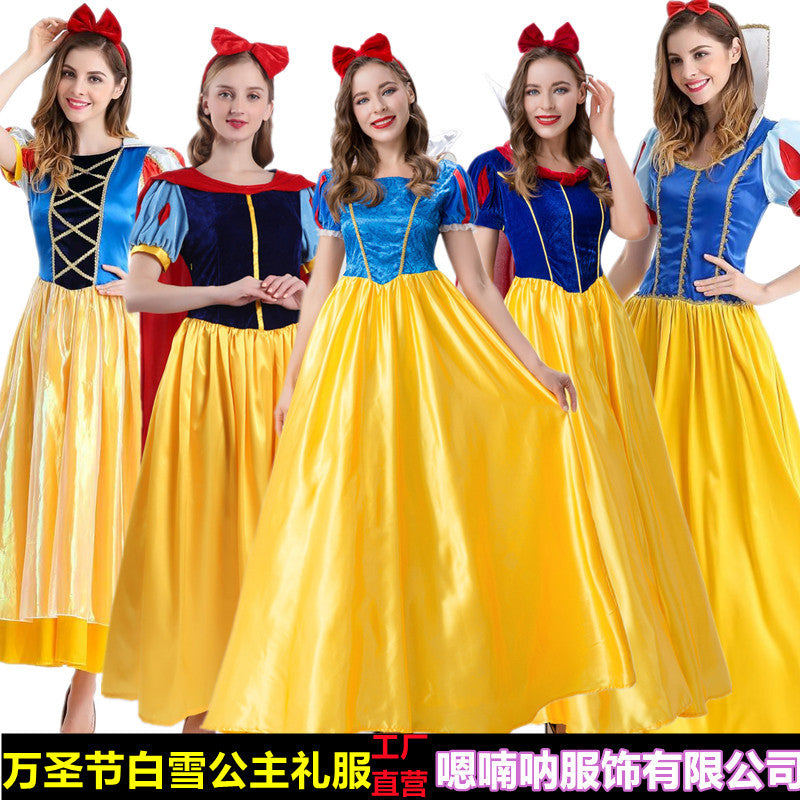 Halloween Adult Snow White Christmas Annual Party Cosplay Queen Cinderella Wedding Dress Costume Wholesale