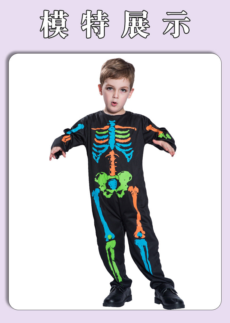 Cross-border Supply Carnival Halloween Ghost Festival cosplay Ball Stage Men's and Women's Skull Clothes Pirate Clothes