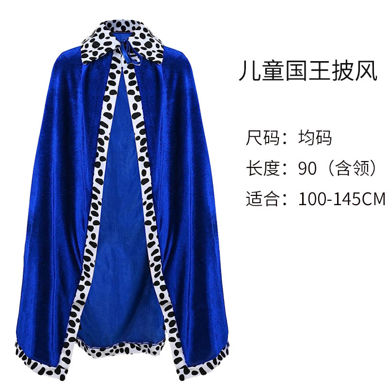 Halloween Costume Kids Adult Birthday Party Show Christmas King Prince Cloak Red Cloak Shawl