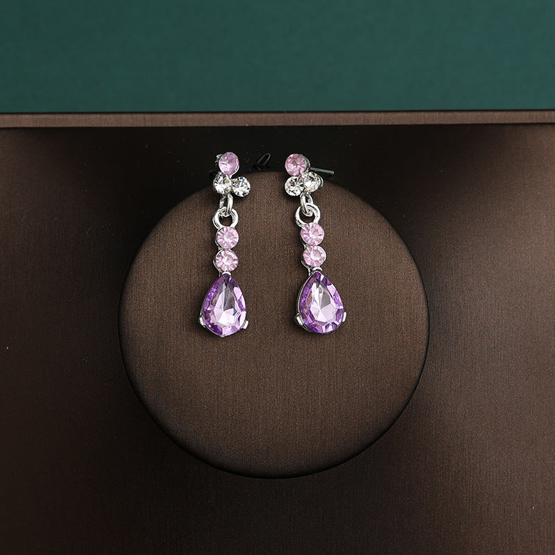 Korean Bride Necklace Earrings Two-piece Decorations Wedding Yarn Wedding Jewelry Wedding Accessories Dance Studio