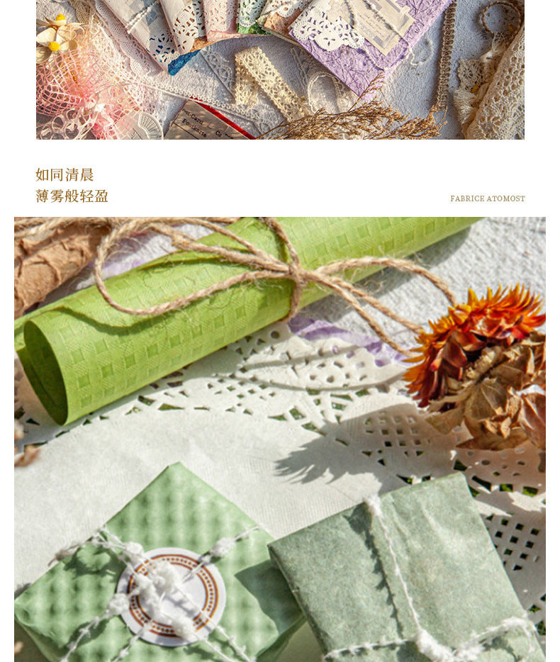 Carefully Selected Retrostory Cloud Yarn Base Decorative Background Paper Material Package DIY Handmade Pain Package Handbook Material Paper