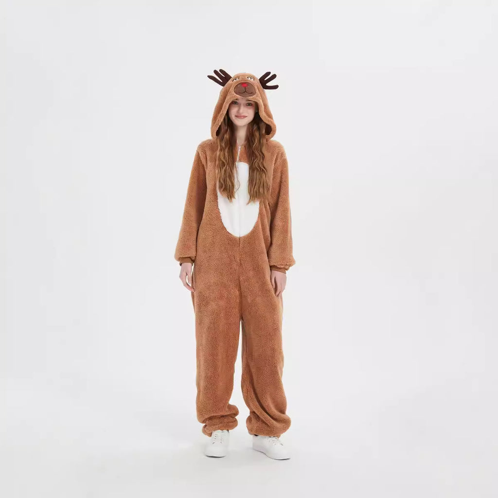 Halloween Children's Adult Elk Cute Reindeer cosplay Brown Animal Romance Costume