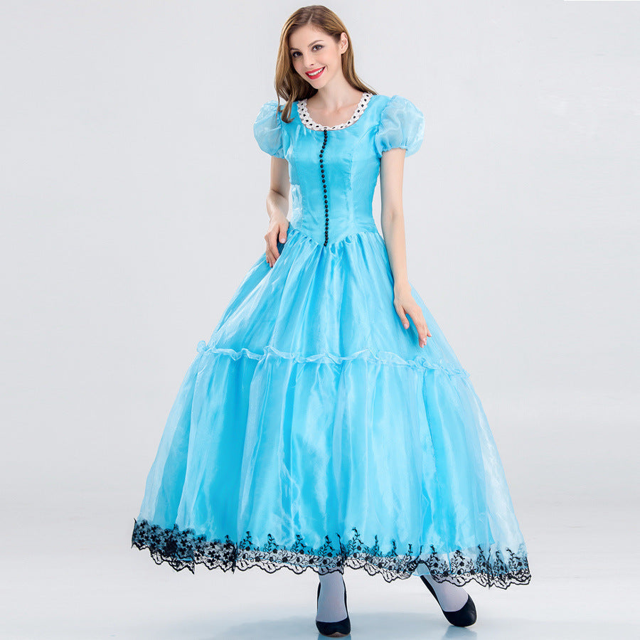 Halloween Costume Stage Costume Bright Cute Alice Fantasy Wonderland Princess Costume Fairy Tale Princess Dress