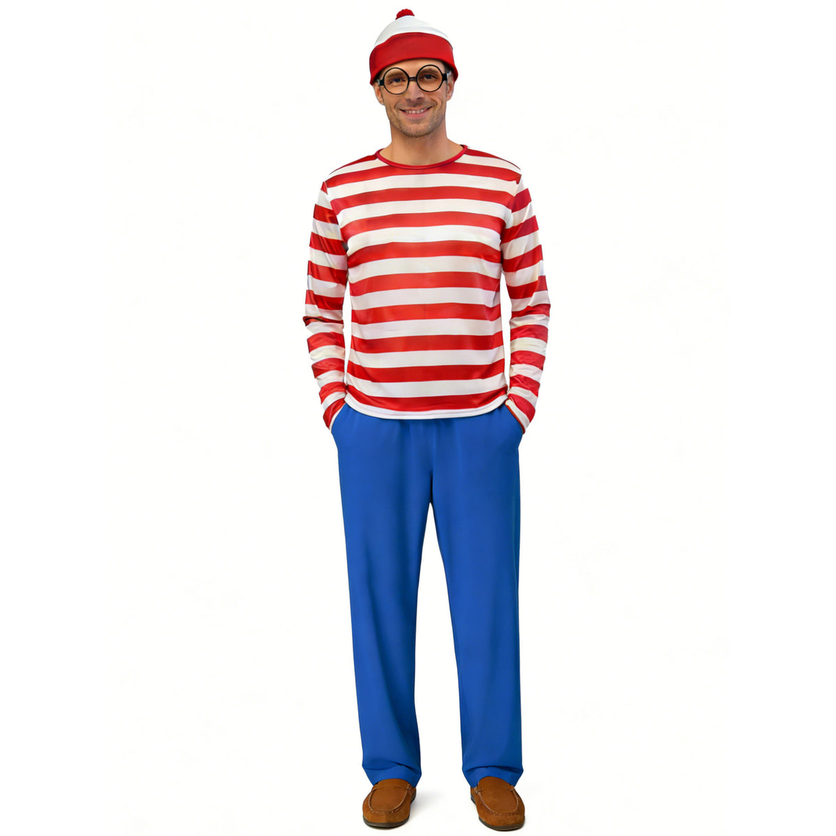 Halloween Costume Smart Wally Where's Wally UK Anime Costume cosplay Couple Costume